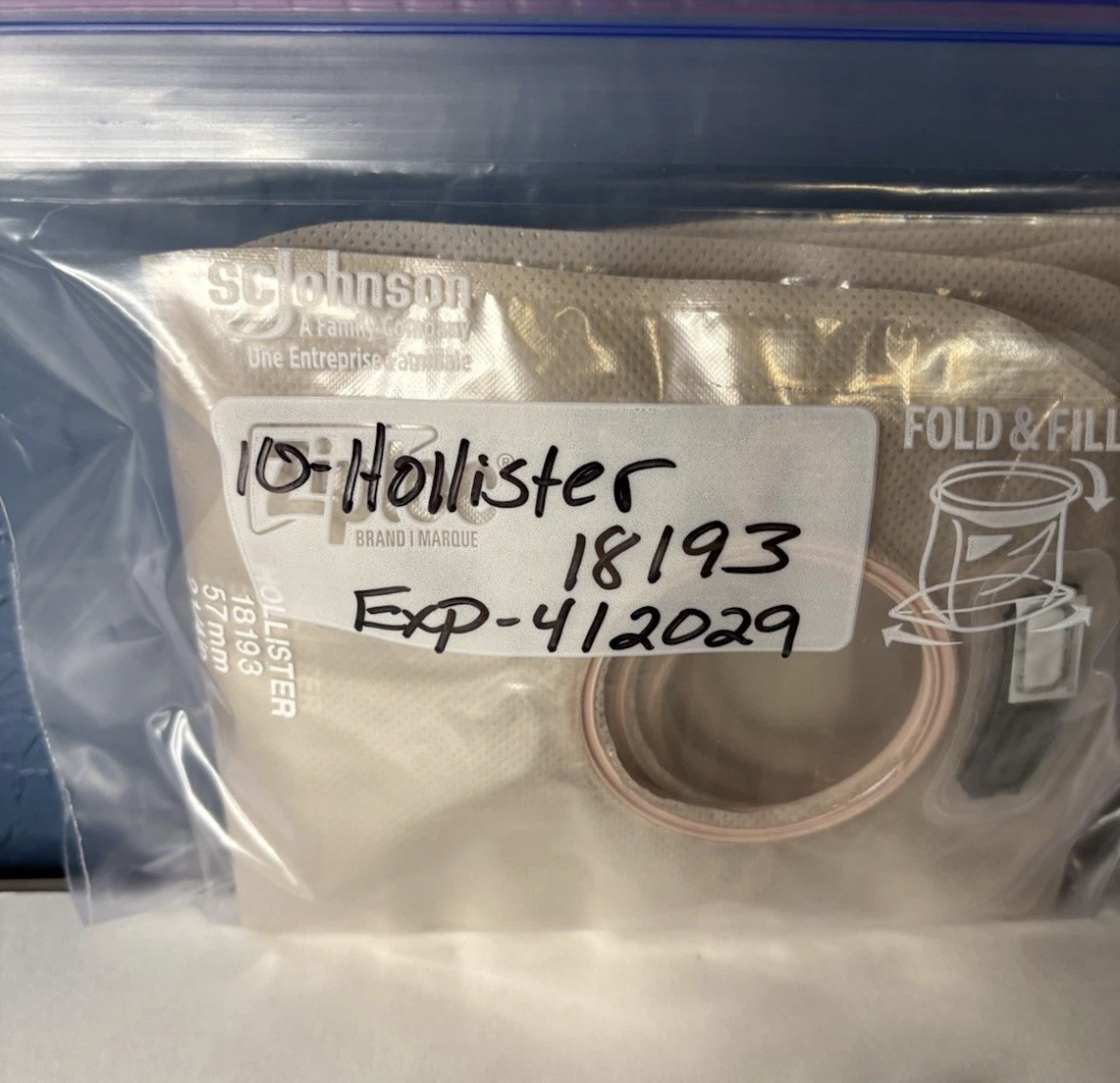 10-Hollister 18193 & 18183 Drainable Pouch w/Filter, 2-1/4″ Flange No Box 2029