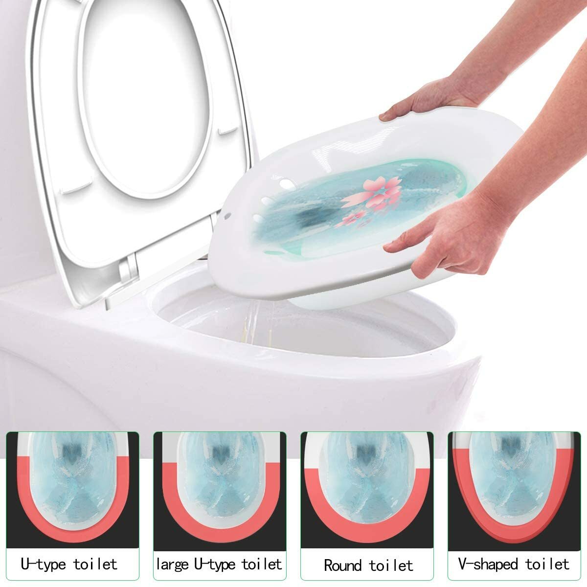 Bath Tub Bidet Toilet Seat Folding Sitz Basin Pregnant Postpartum HemorrhoidCare