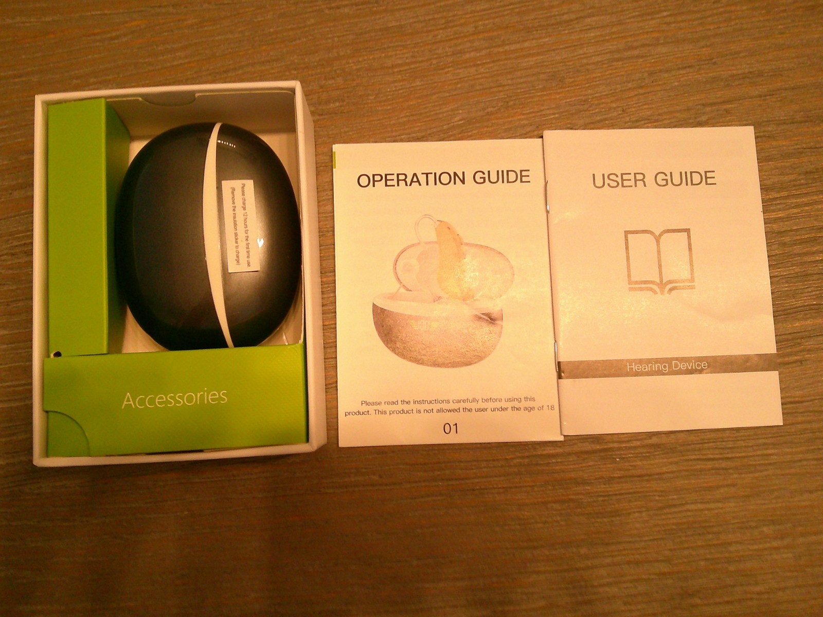 Digital RIC Hearing Aids, Both, Charging Box, Beige, Clear/Nature/Simple I.48