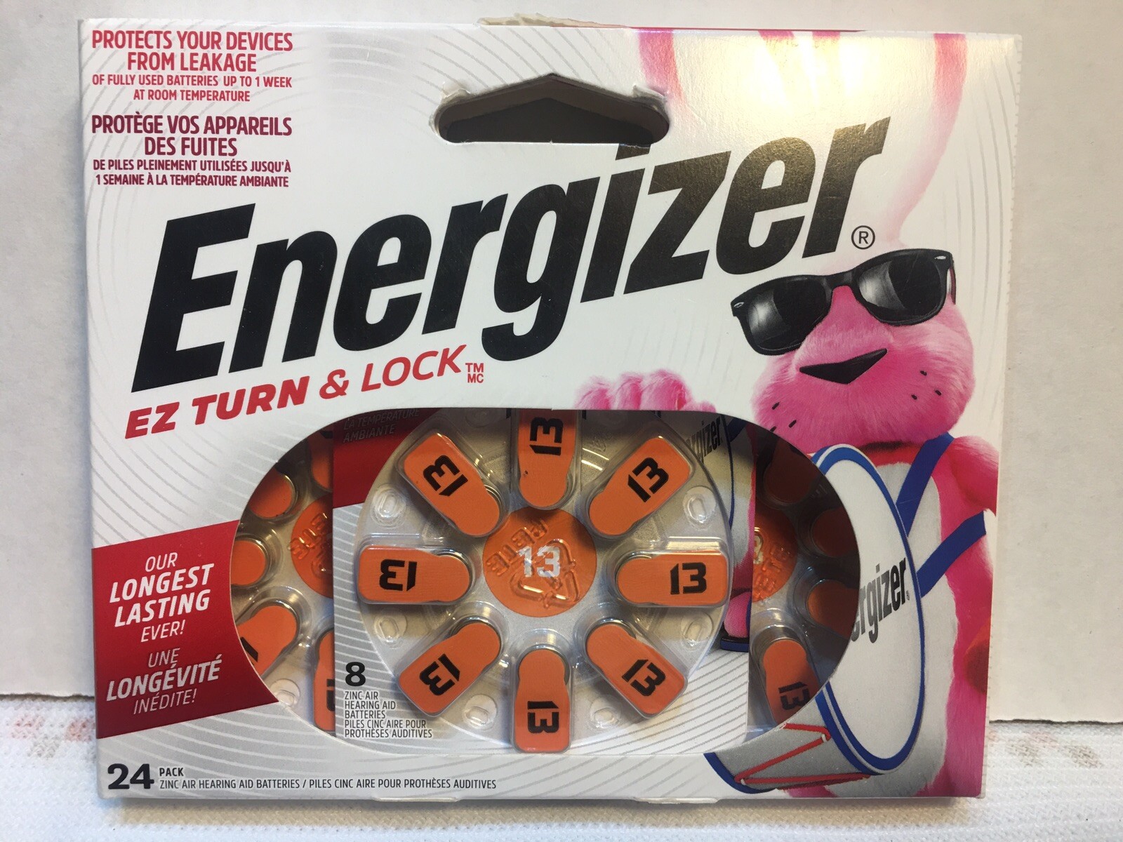 Energizer AZ13DP24 Zinc Air 13 1.4V Hearing Aid Battery 24pk-Best Before 07/2024