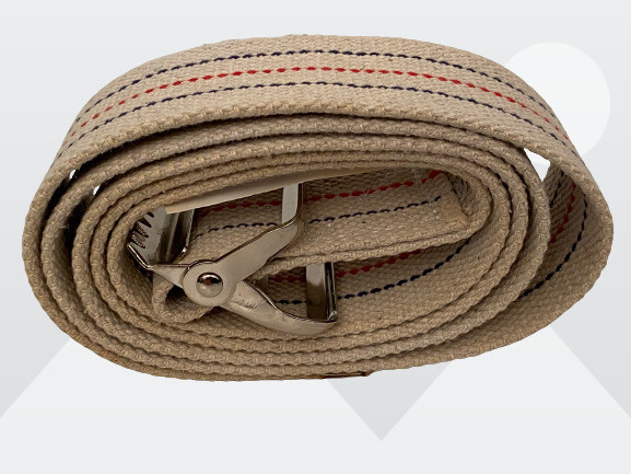 Medline MDT821203 White Beige Striped metal Buckle 2×60″ Gait Belt Transfer Belt