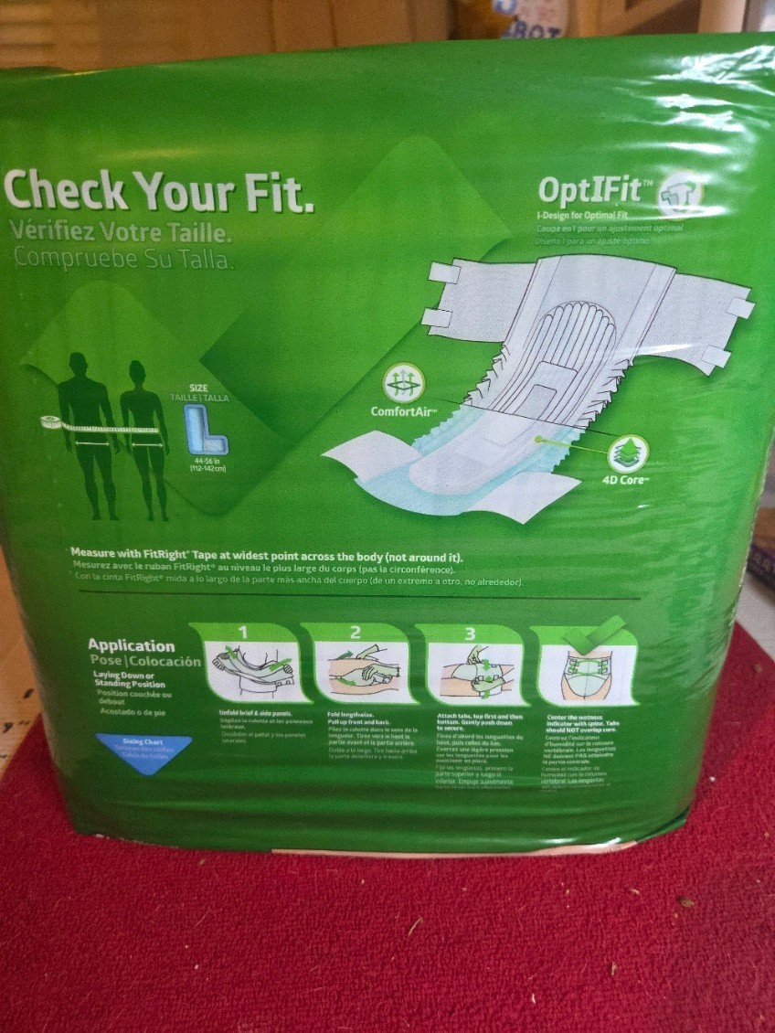 FitRight OptiFit Adult Diapers, Extra Heavy Absorbency, L, 20 Count – FAST SHIP