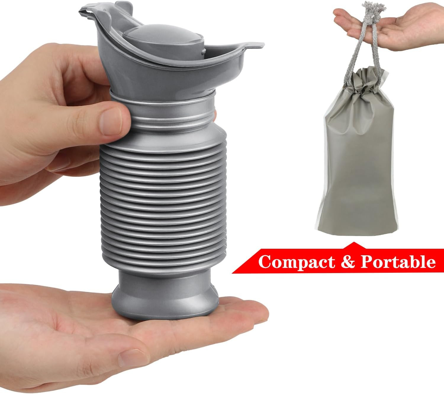 Pee Bottles for Men,Collapsible Urine Bottle with Disposable Replacement Bags,Ca