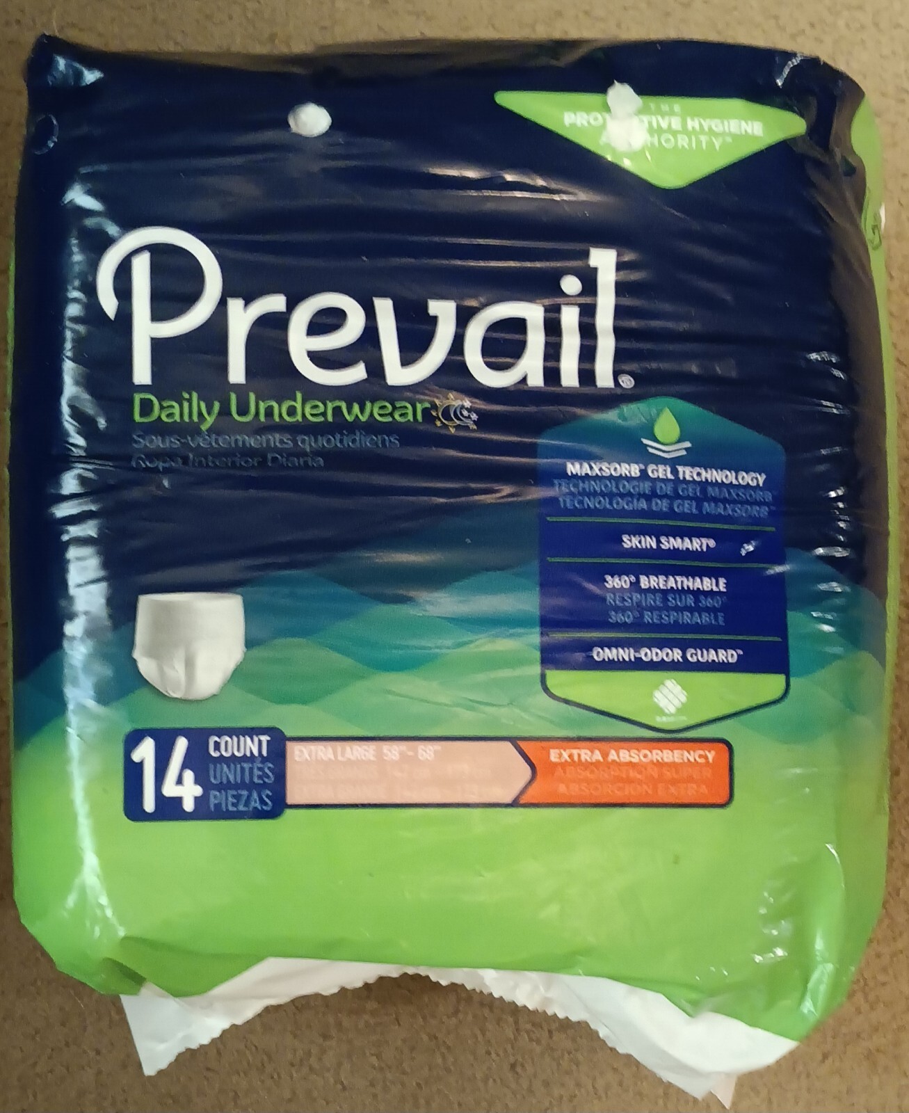 Prevail Daily Disposable Underwear X-Large 14 CT
