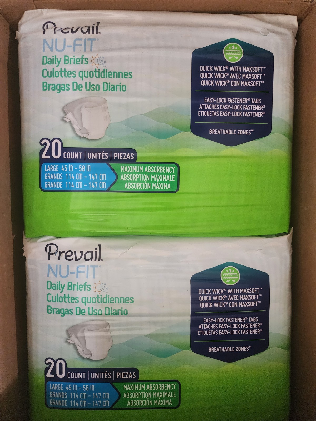 Adult Briefs Underwear 1 Pack Of 20 Total Diapers Size Large