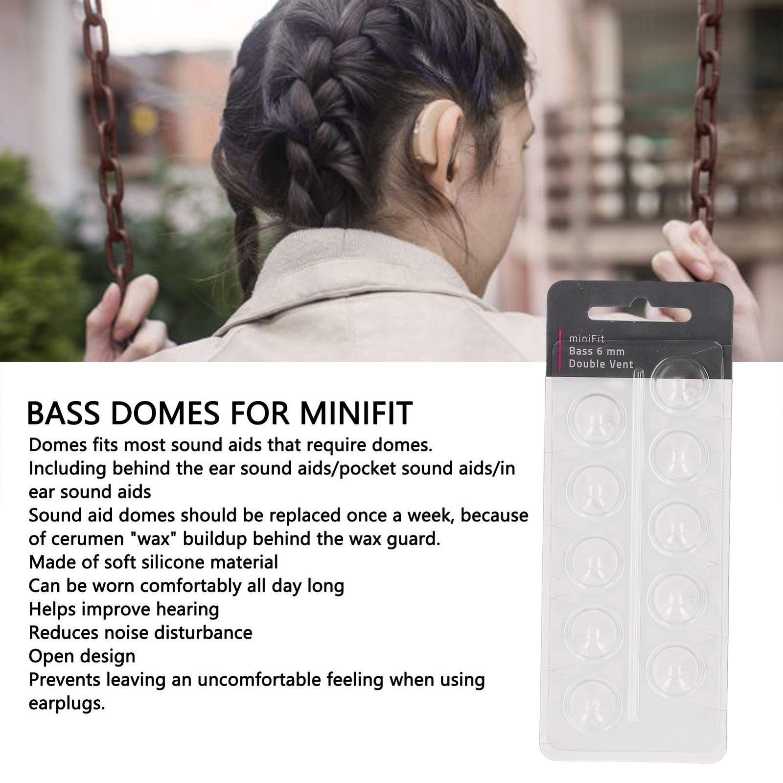 10pcs Double Vent Bass 6mm Domes For MiniFit Anti Static Soft Silicone High
