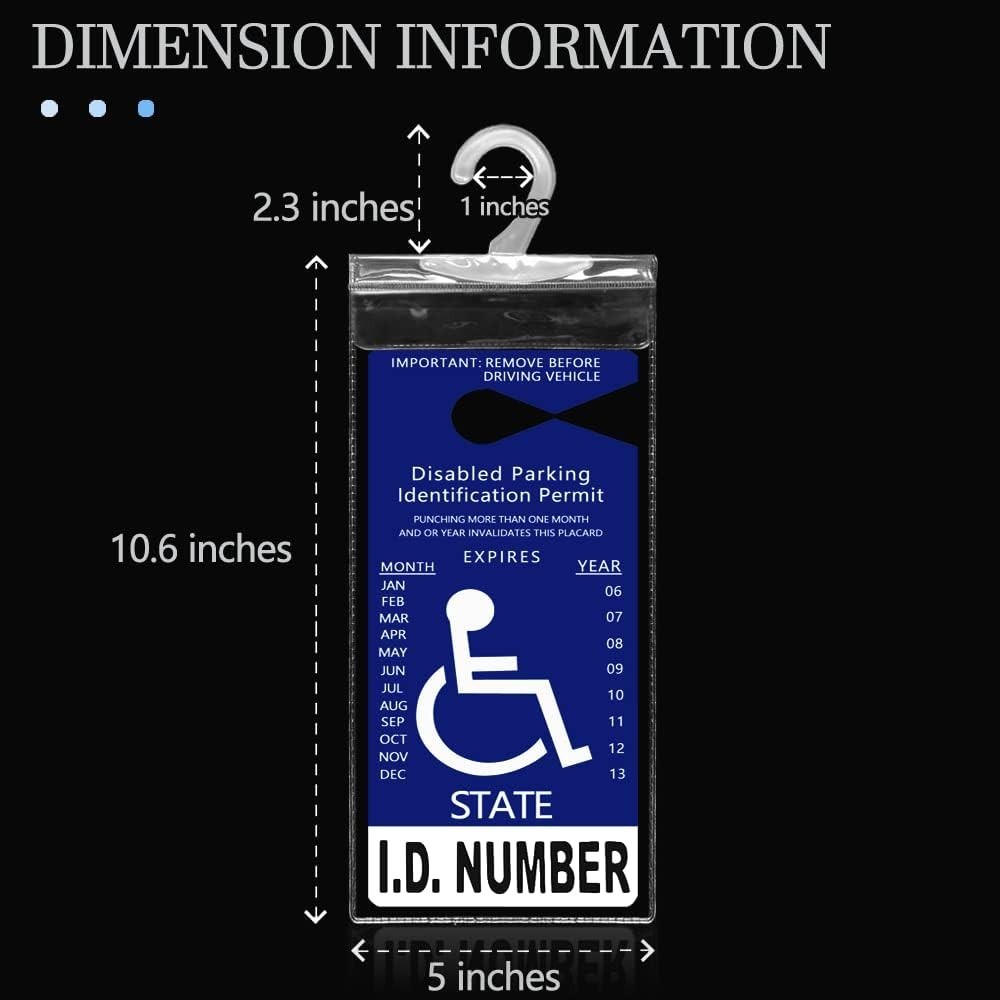 2 PCS High-Definition Handicap Placard Holder – Secure and Protective Design
