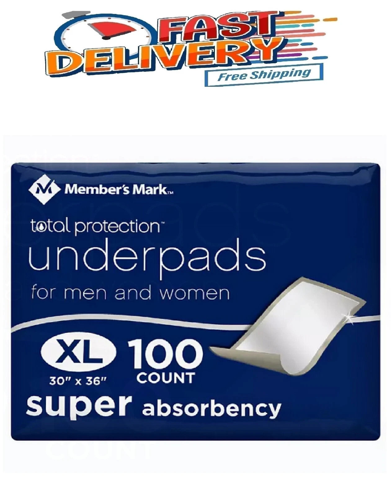 Member’s Mark Total Protection Underpad, 30″ x 36″ (100 ct.)