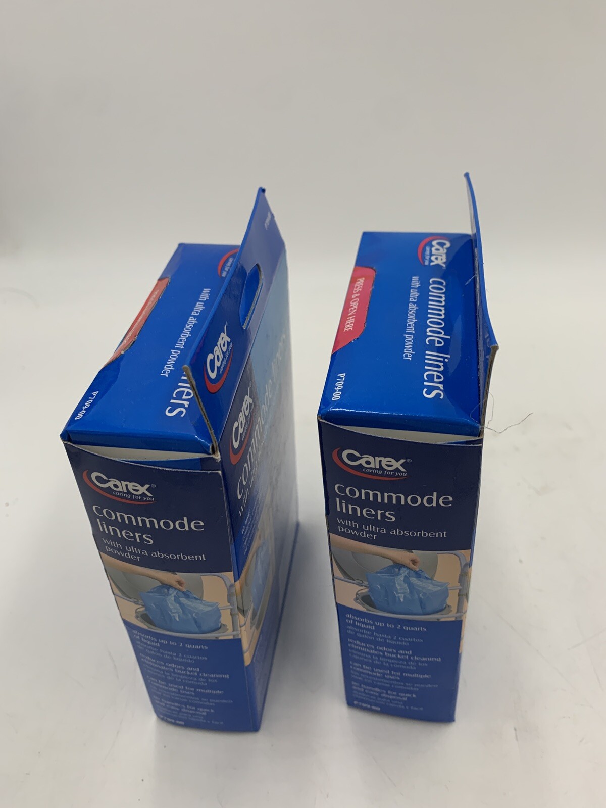 Carex Commode Liners (7) P709-00 Holds 2 Quarts of Liquid Ultra Absorbent x2 F