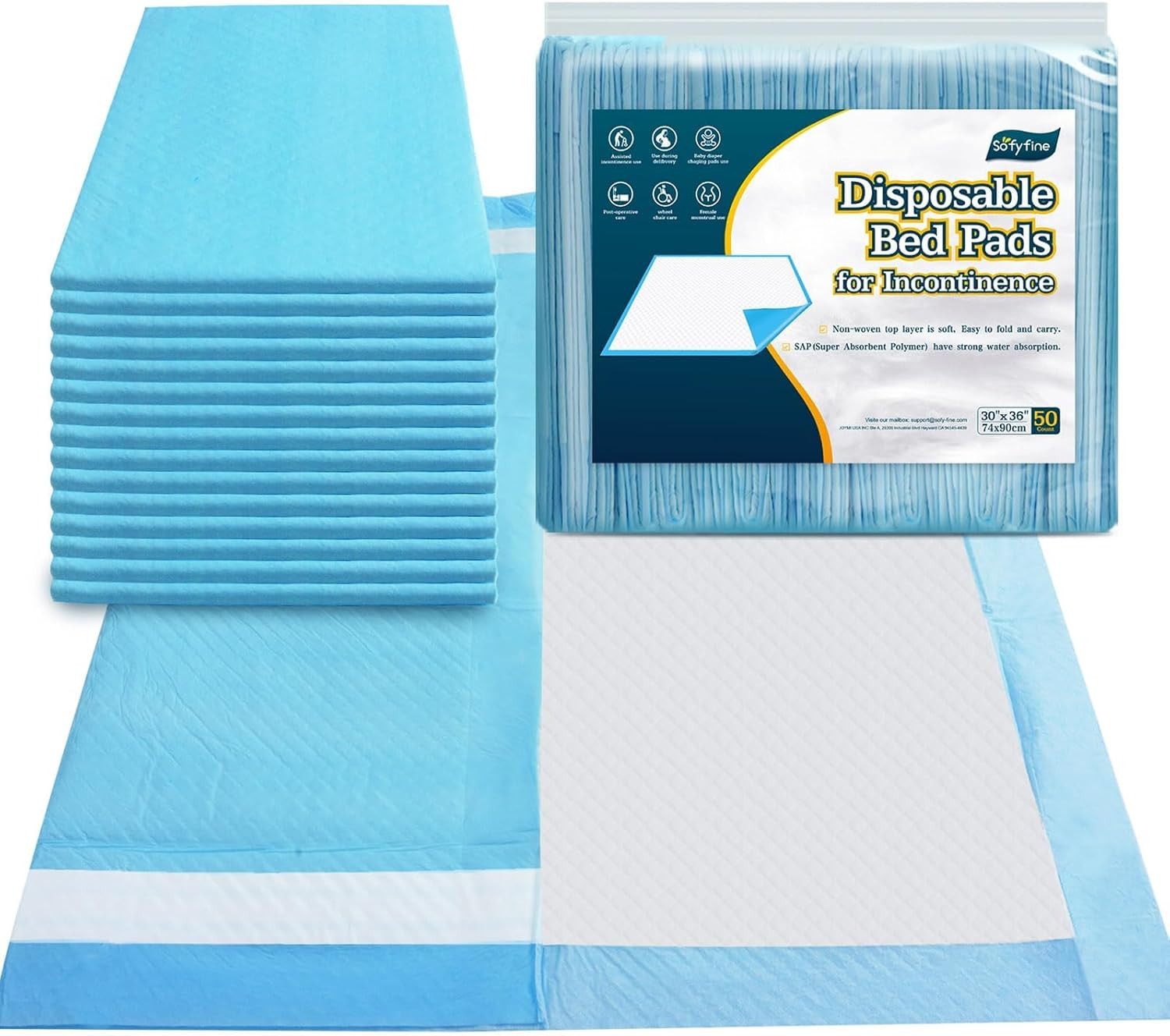 100 Count Heavy Duty Disposable Bed Pads 30″x36″ – Waterproof Incontinence Chuck