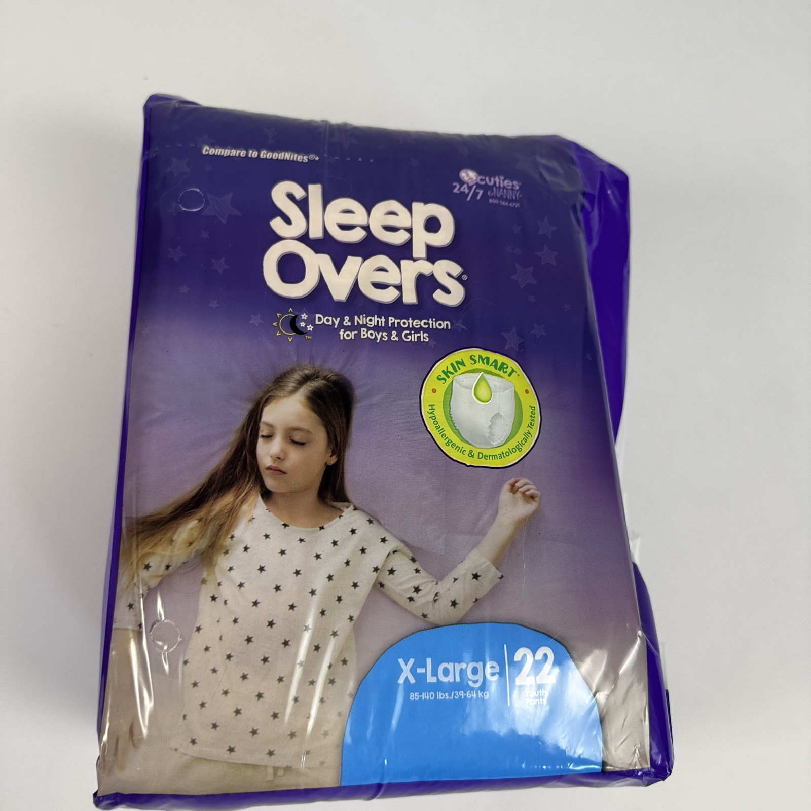 Sleep Overs Youth Underwear X-Large 85-140 lbs 4 Packs 22 Ct -88 Total Garments