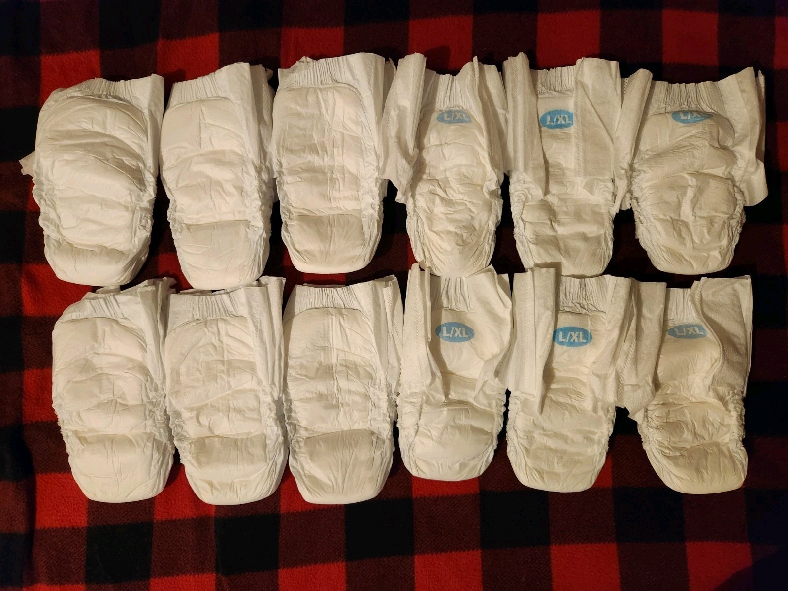 Pack of 12 Sleep Overs By Cuties Pull Up Underwear Large X Large 60-125 Lbs READ