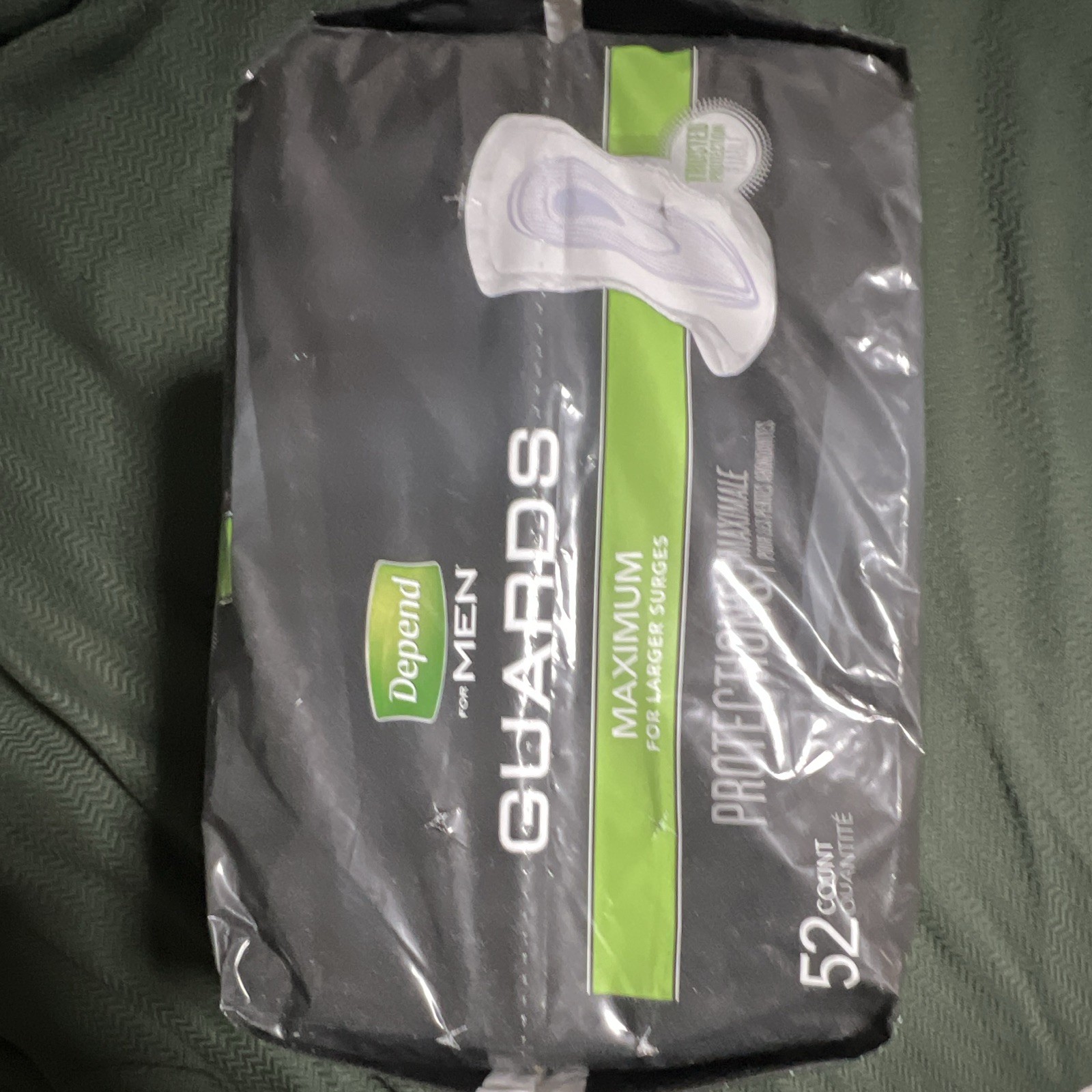 Depend for Men Guards Maximum Incontinence Pads, Individually Wrapped, 52 Ct