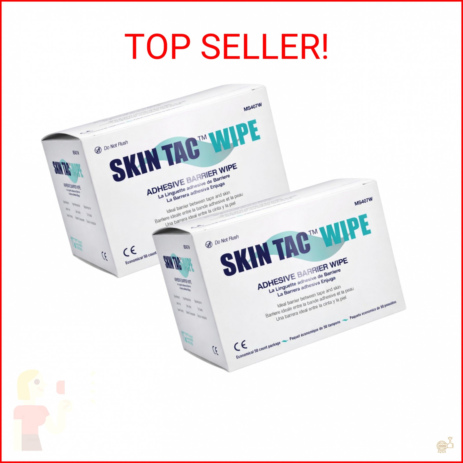 Torbot IM074407W314832 Group Inc Skin Tac”H” Adhesive Barrier Prep Wipe, Liquid