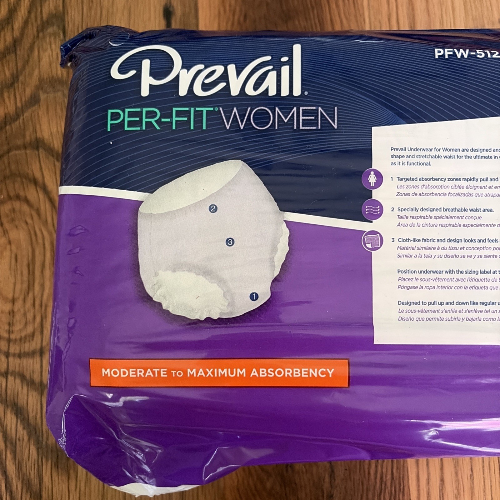 Prevail Disposable Underwear Female Medium34″-46″ 20 Count PER-FIT EXT ABSORBENY