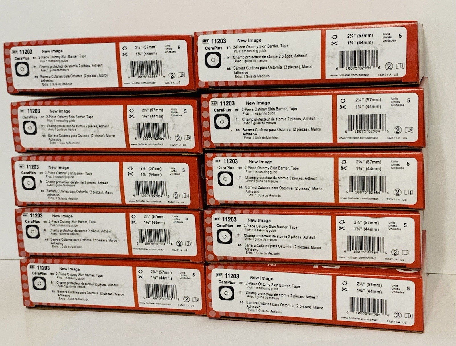 10 BOXES Hollister 11203 New Image CeraPlus Cut-to-Fit 2-1/4” Exp.2028