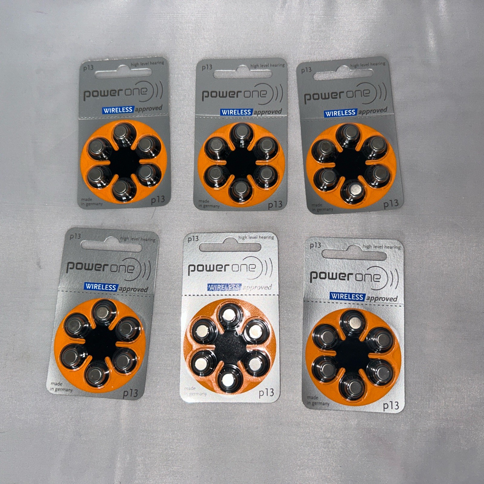 NOS Power One Hearing Aid Battery P13 1.45 V Exp. 2024-01 Lot Of 6