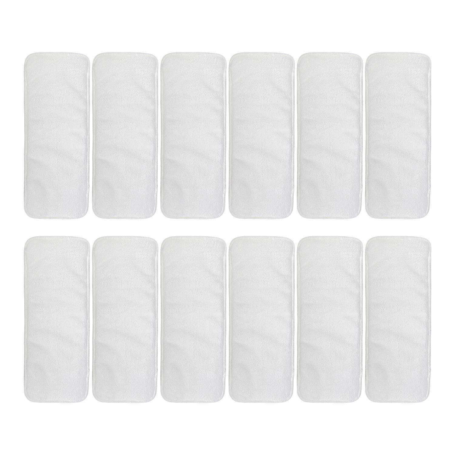 Reusable Adult Cloth Diaper Inserts Microfiber Large 8″ x 19″ (12 pack)