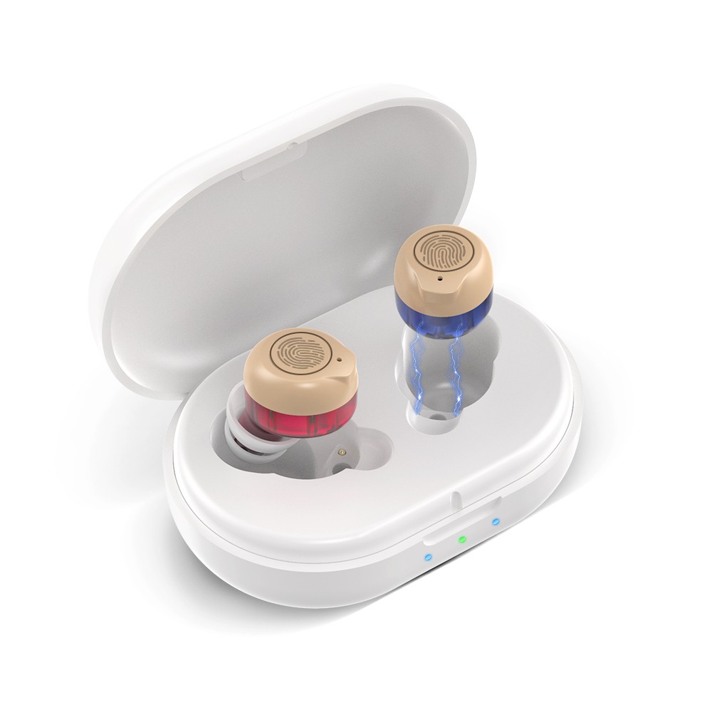 Hearing Aid Sound Amplifier for Elderly with Magnetic Charging Case, Mini Invisi
