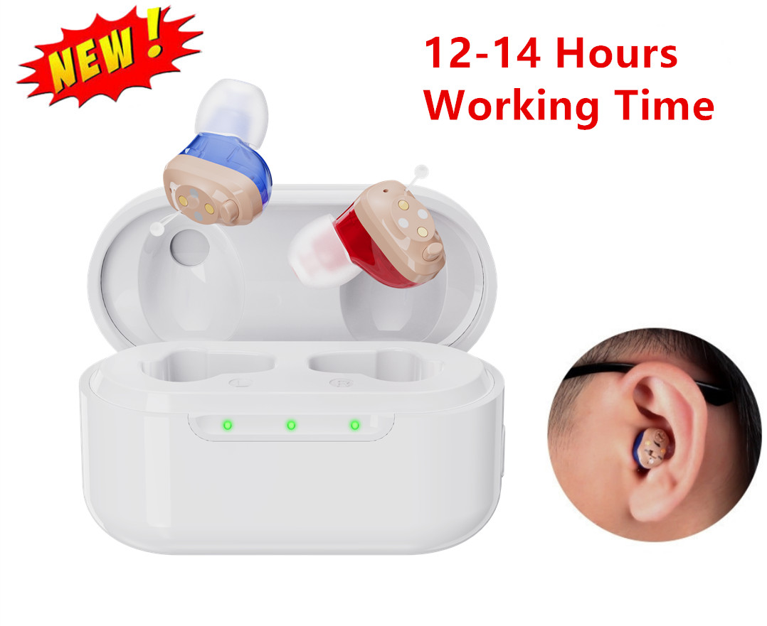 1 Pair Mini Hearing Aids Digital Invisible In Ear Sound Voice Amplifier Enhancer