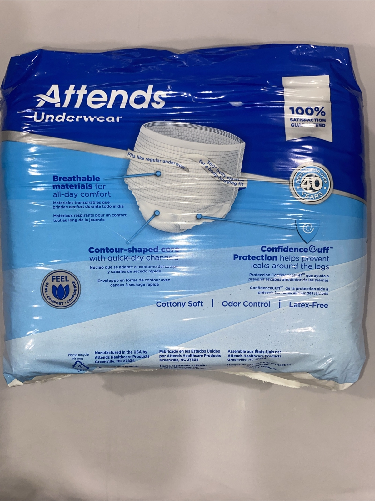 Attends Advanced L Underwear APP0730 Heavy 18 Count 45″-58″ 112-147Cm Disposable