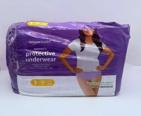 Amazon Basics Women’s Protective Underwear S 24 Count Maximum Absorbency New