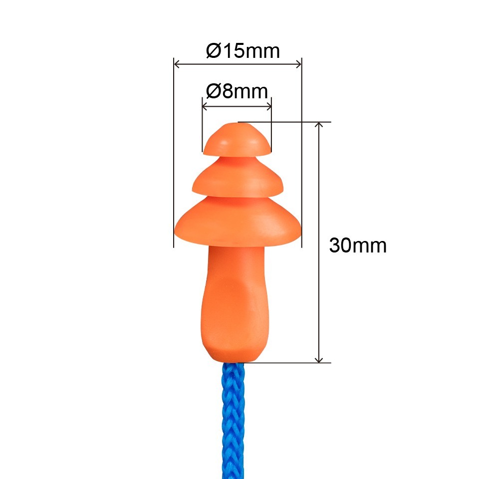 Reusable Silicone Earplugs for Noise Reduction Corded Sleeping Ear Plug 5 Pairs