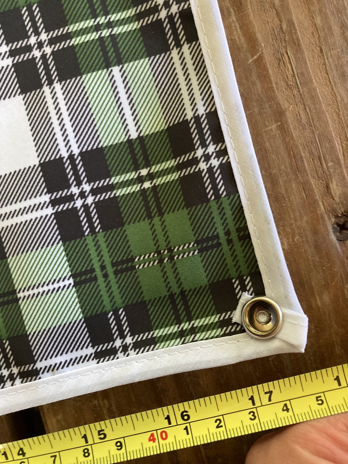 Adult Dignity Bib in Plaid Wipe Clean Washable Vinyl and Polyester – Celley
