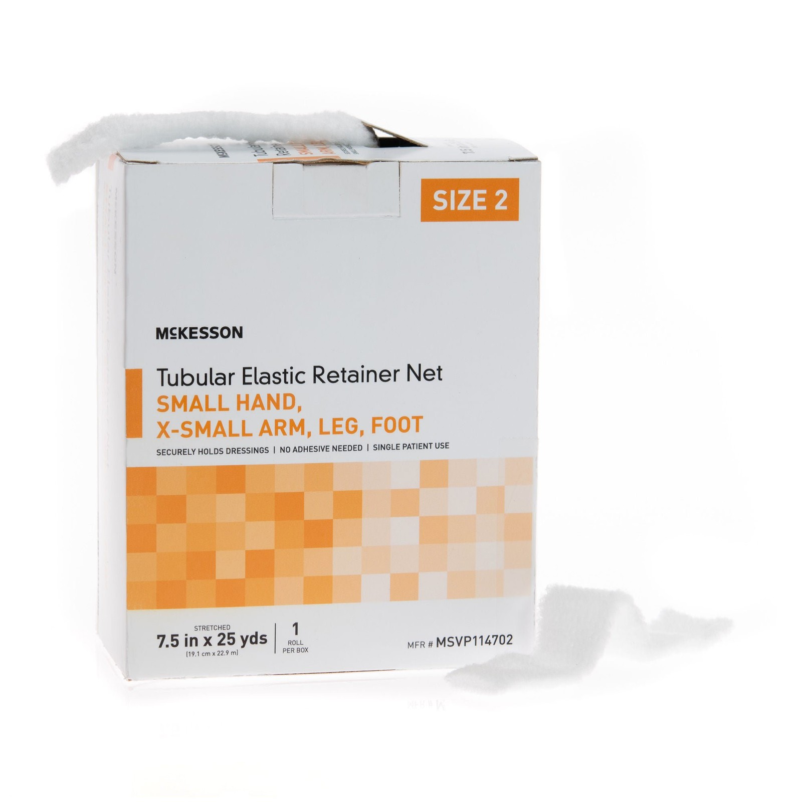 McKesson Elastic Net Retainer Dressing 7.5″ x 25 Yd Sz. 2 10 per Case