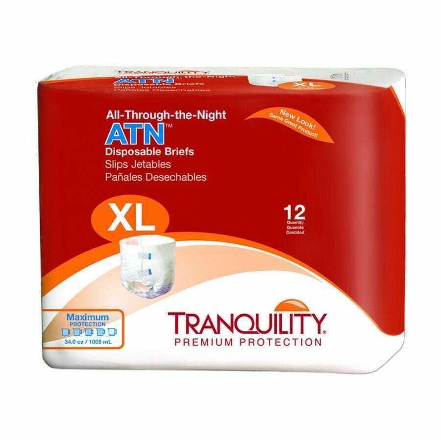 Tranquility Atn incontinence Adult Brief X-Large 56 – 64 Inch – Bag of 12PCS