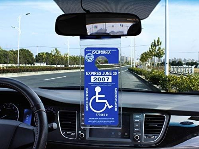 High-Quality Clear Plastic Handicap Tag Holder – Easy Transfer & Display, 2 Pack