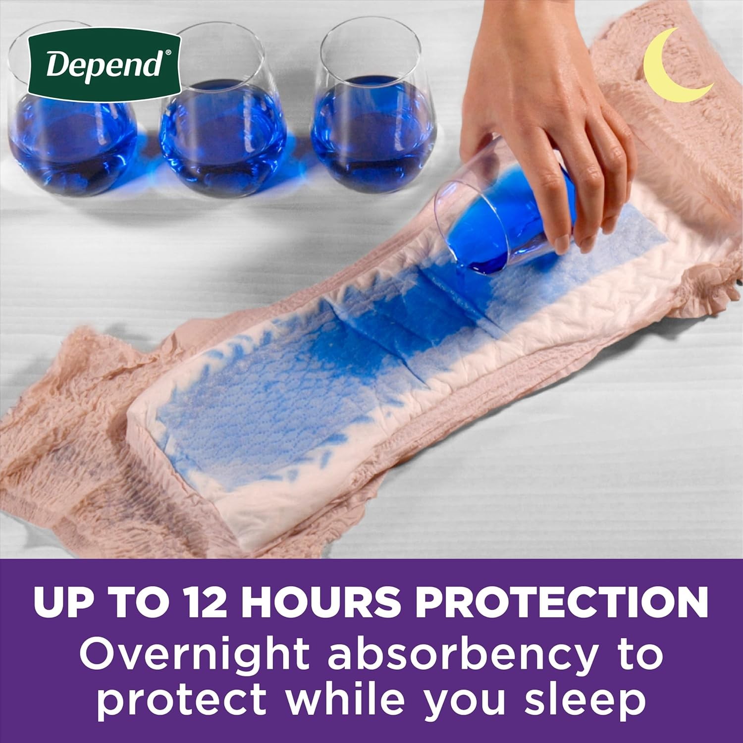 Depend Woman’s Night Defense Underwear, XL – 12 CT