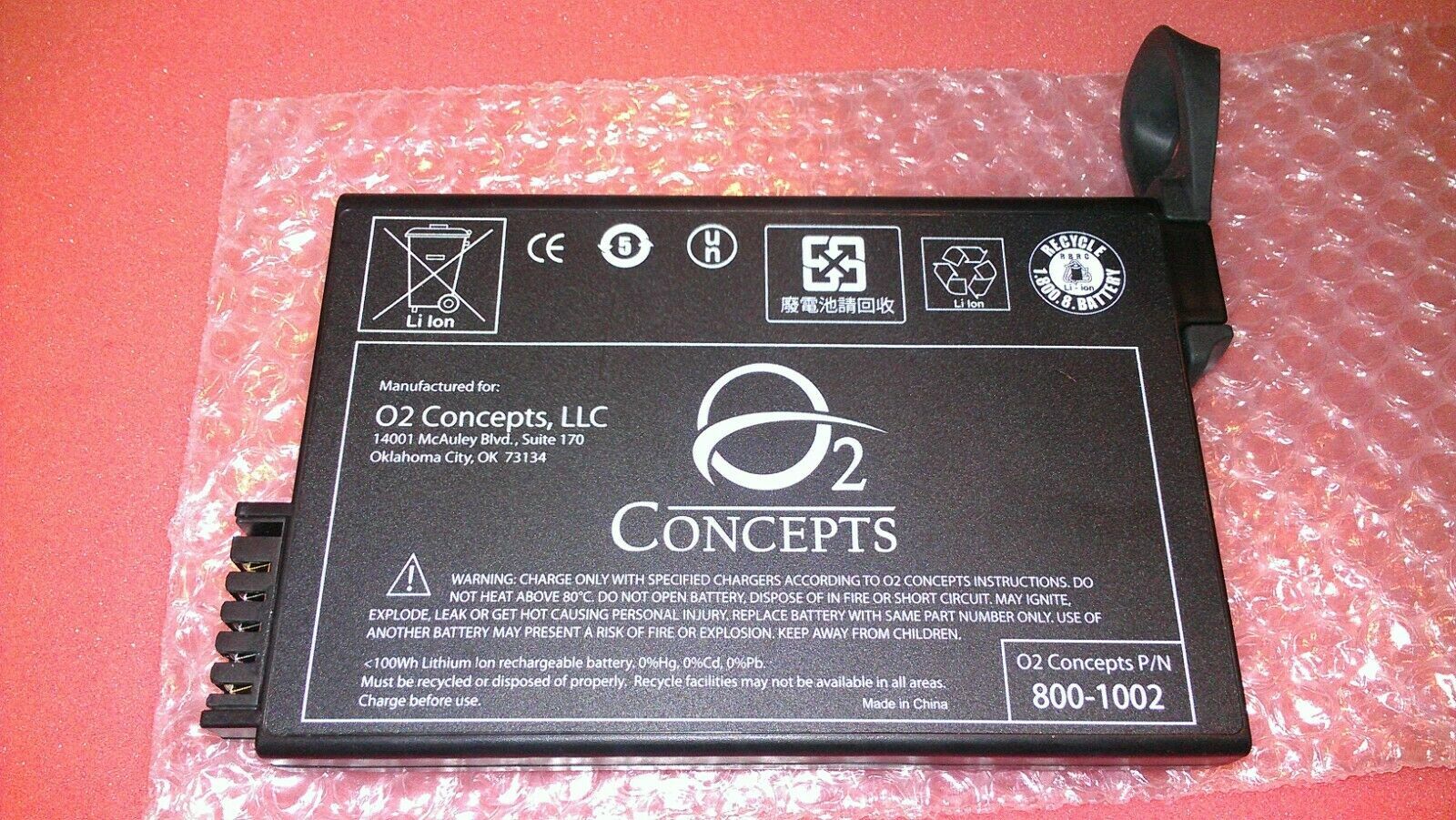O2 Concepts Oxlife Rechargeable OEM Battery 4ICR19/65-3 800-1002 NEW