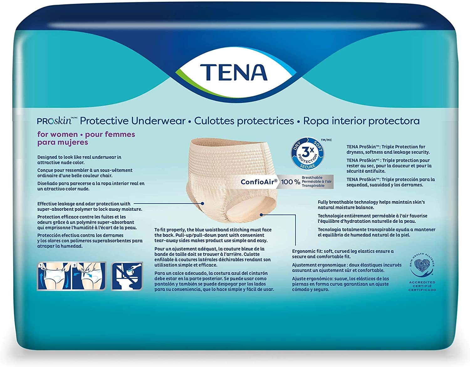 Tena ProSkin Maximum Absorbency Incontinence Underwear for Women, XL, 56 Count