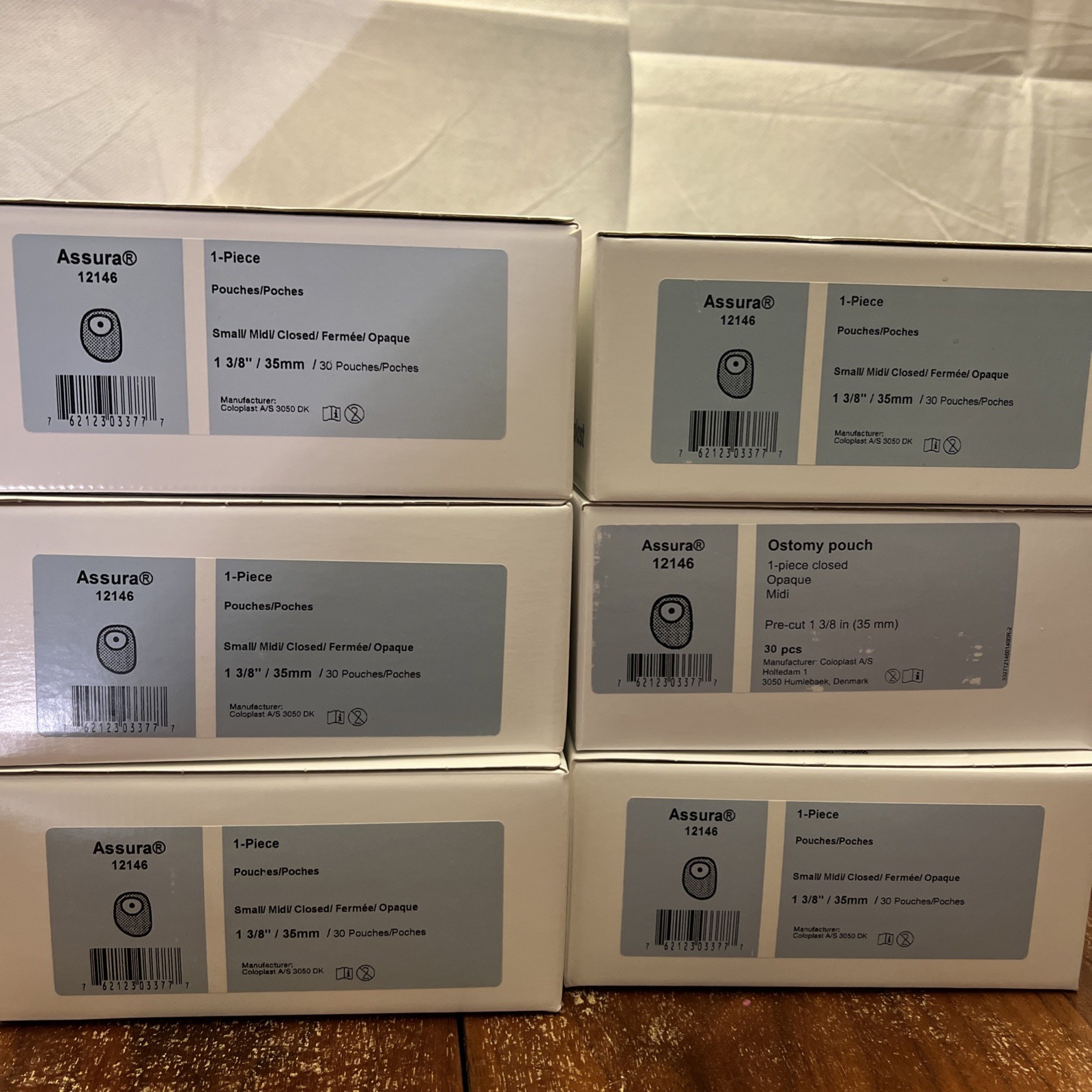 Assura 2-Piece Precut 1-3/8” Box of 30 pouches 35mm 6 available