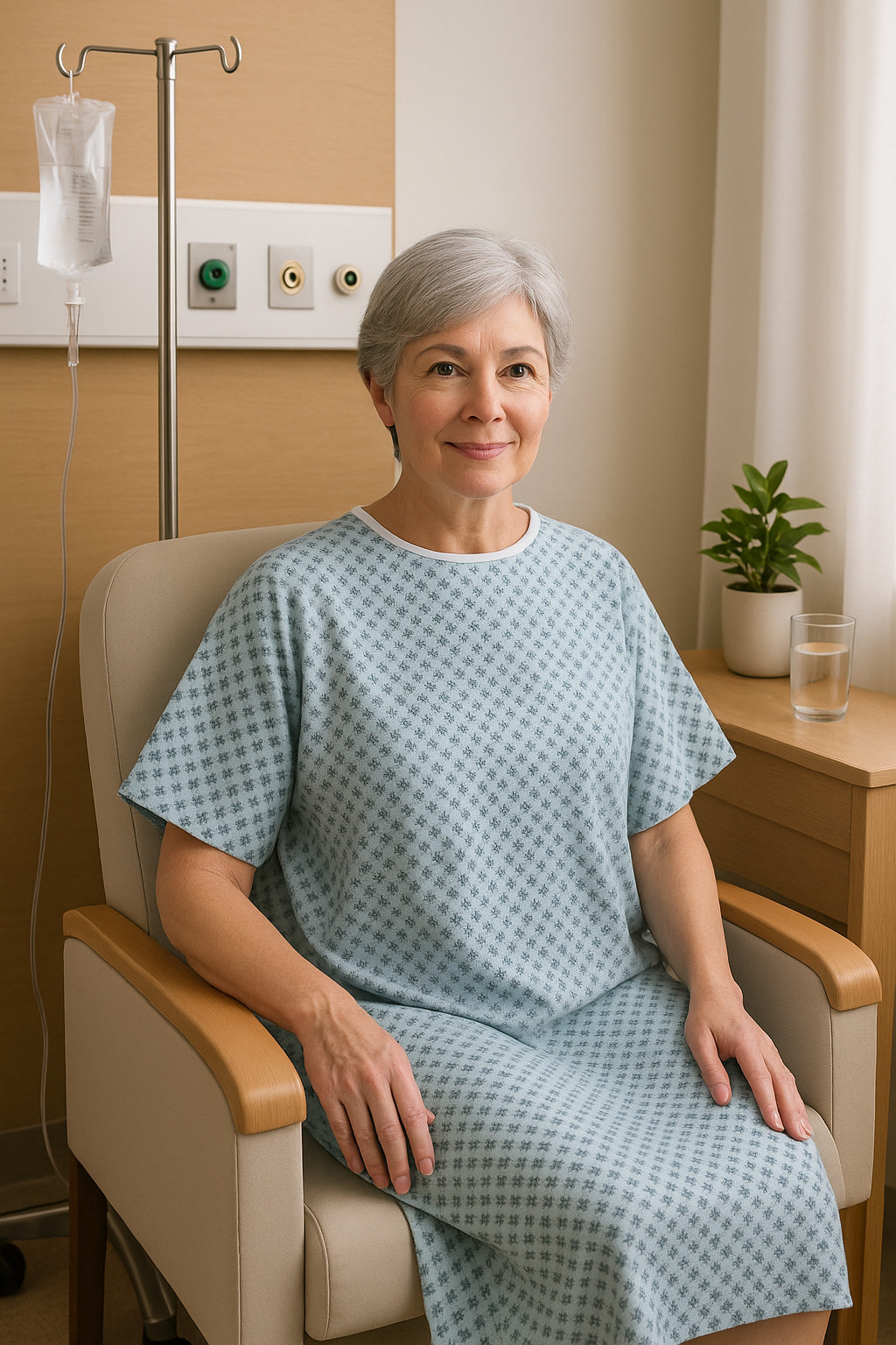 Petite Hospital Patient Medical Exam Gowns | Back Tie Closures Both Blue & White