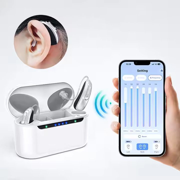 Bluetooth App-controlled Digital Hearing Aids For Adults Freely Programmable