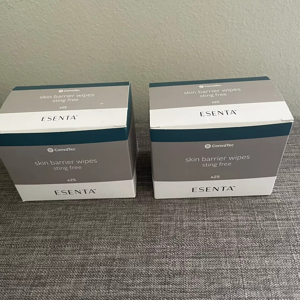 Esenta ConvaTec Set of 2 Boxes Exp 11/2027 Skin Barrier Wipes *Sting Free* US