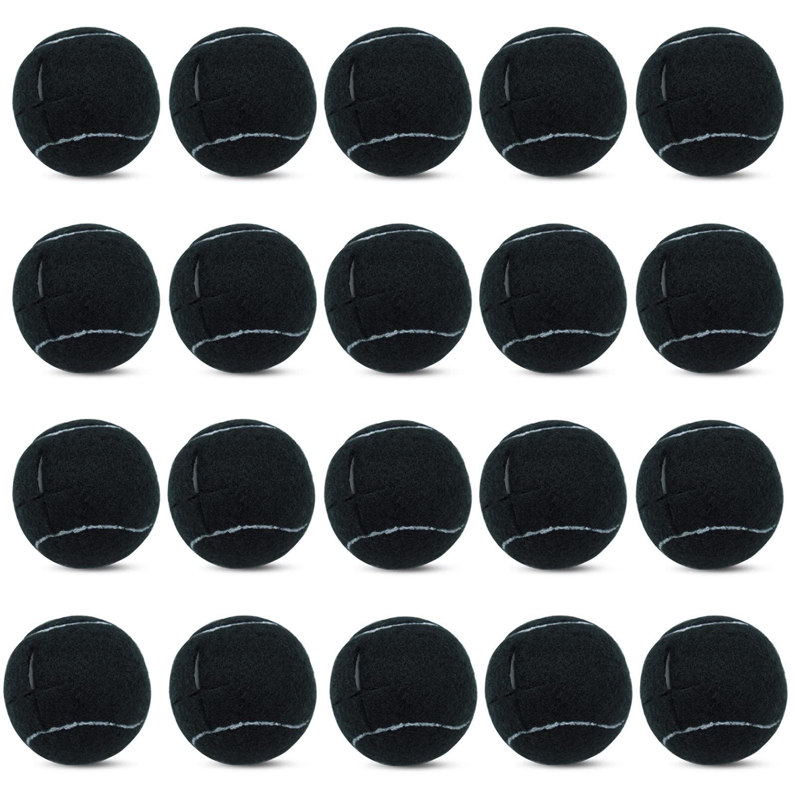 Magicorange 20 PCS Precut Walker Tennis Balls for Walker/Furniture Legs Black