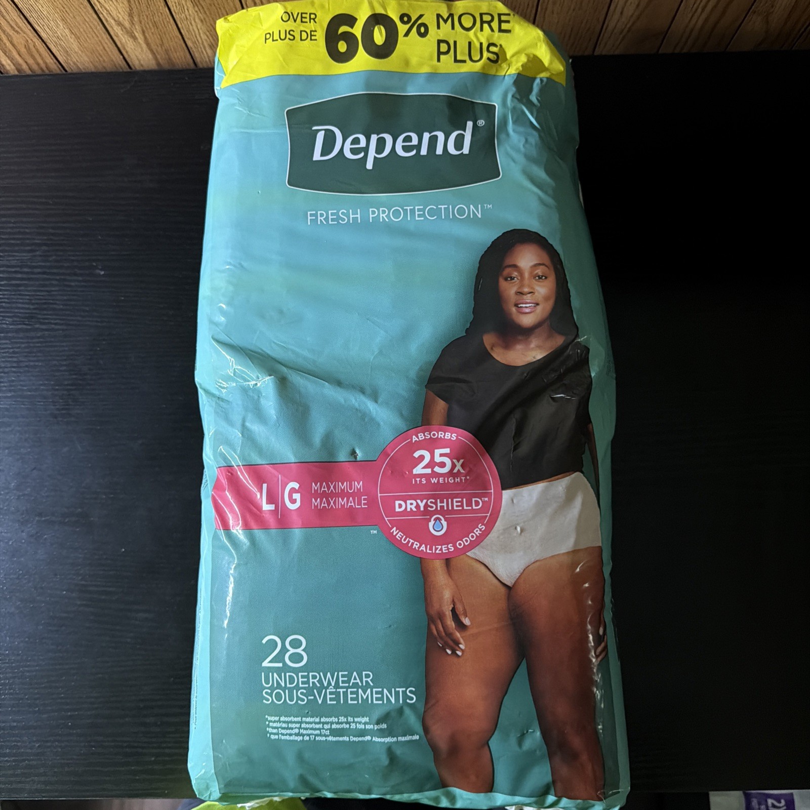 Adult Incontinence Underwear for Women – Depend Fresh Protection, 28 Count