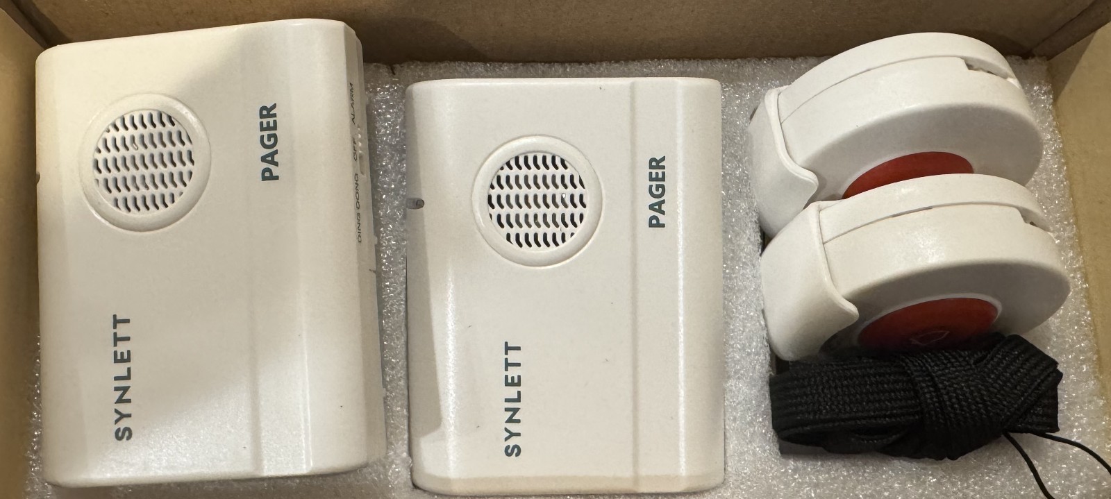 Caregiver Pager Wireless Call Buttons Elderly Monitoring SOS Alert 2 Buttons