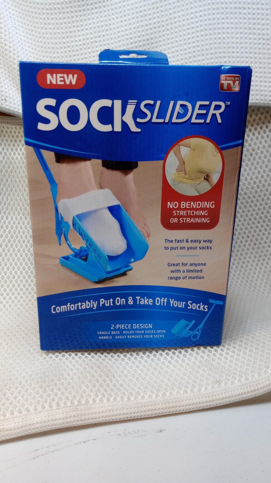 2 pc Sock Slider Easy On Off Sock Aid Kit Shoe Horn Pain Free ( As Seen On TV)