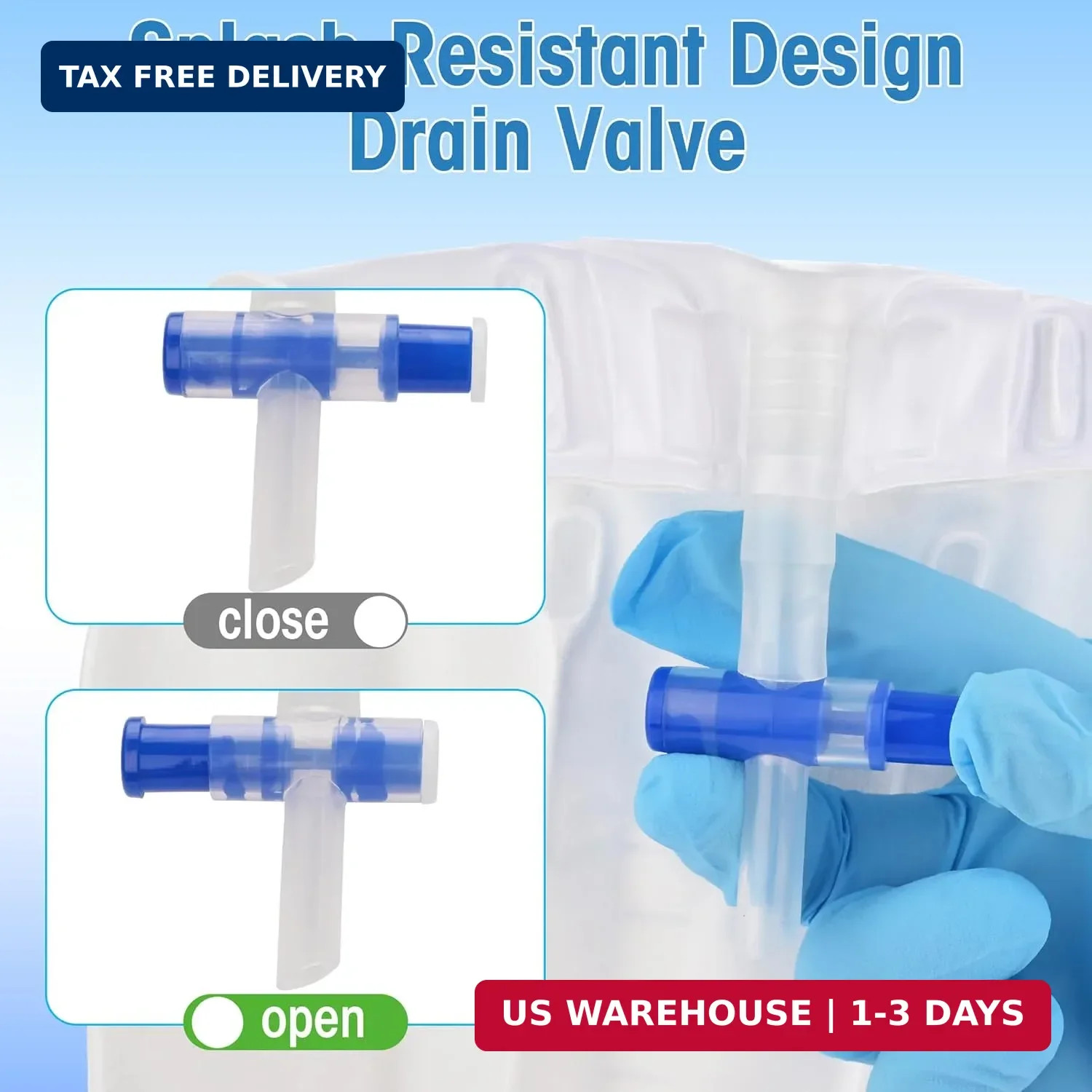 750 mL Catheter Leg Bag for Men and Women 3 Pack Urinary Drainage Bag with Anti-
