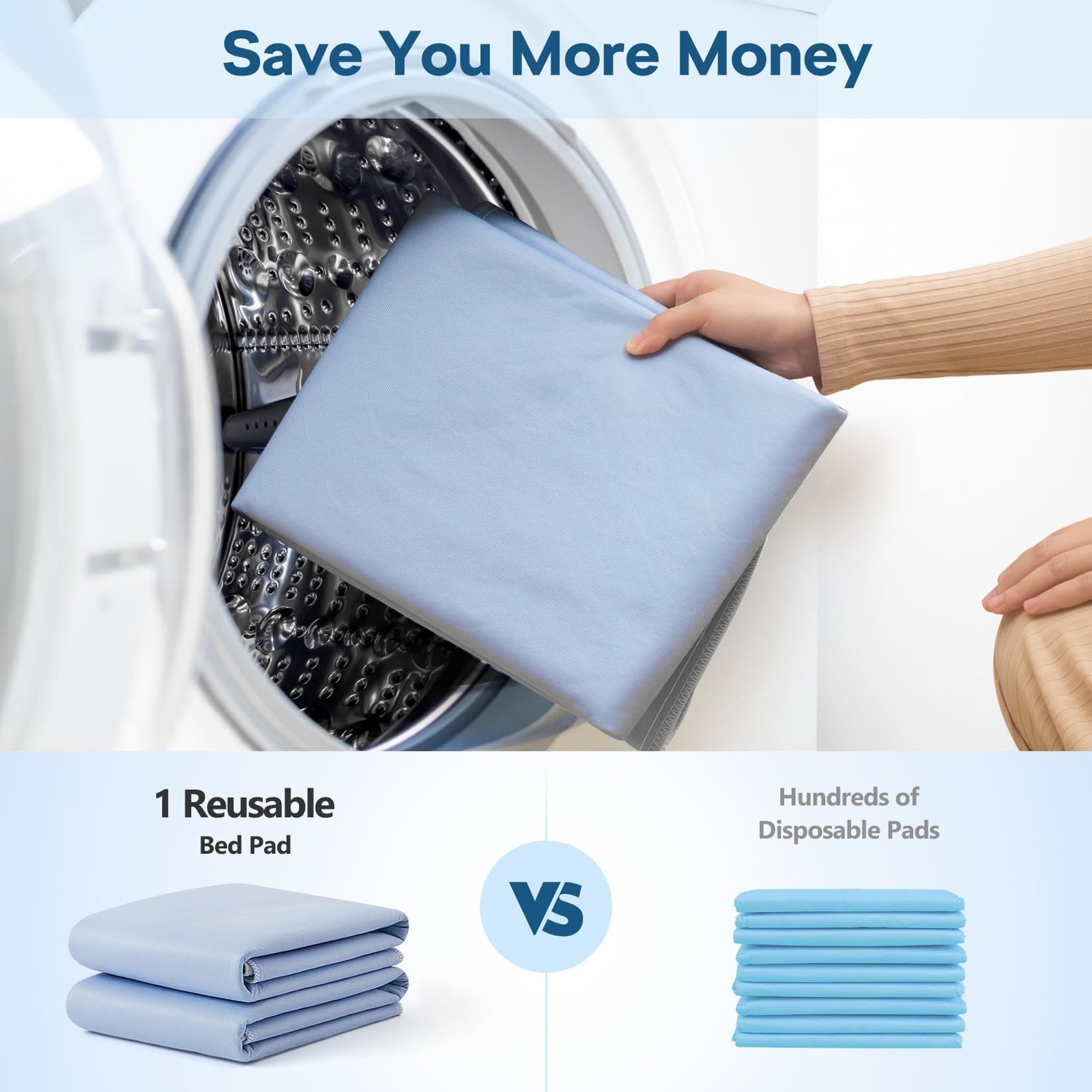4 PCS 36×38 Inch Large Absorbency Incontinence Bed Pads Quick Drying Washable