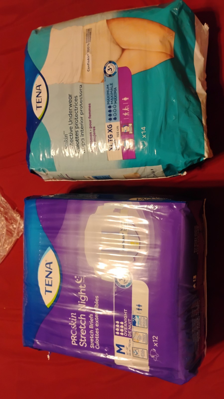 Tena ProSkin Women’s 14 Count And Proskin Stretch Night 12 Count Protective Undr
