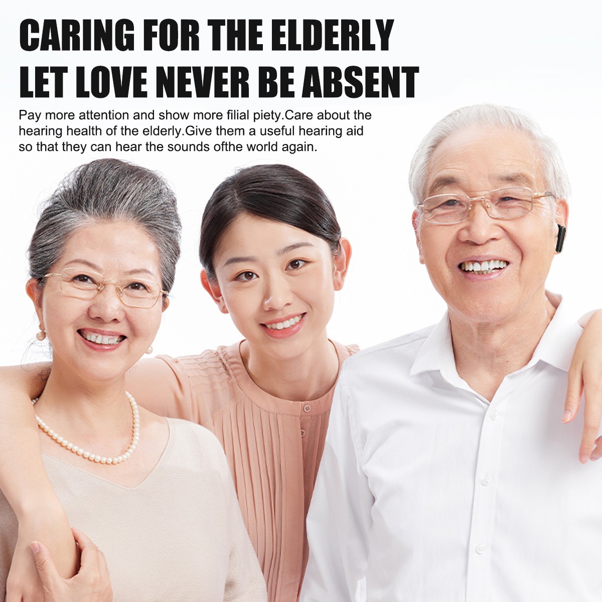 Rechargeable noise-cancelling Amplifiers in-Ear Hearing aids For the Seniors