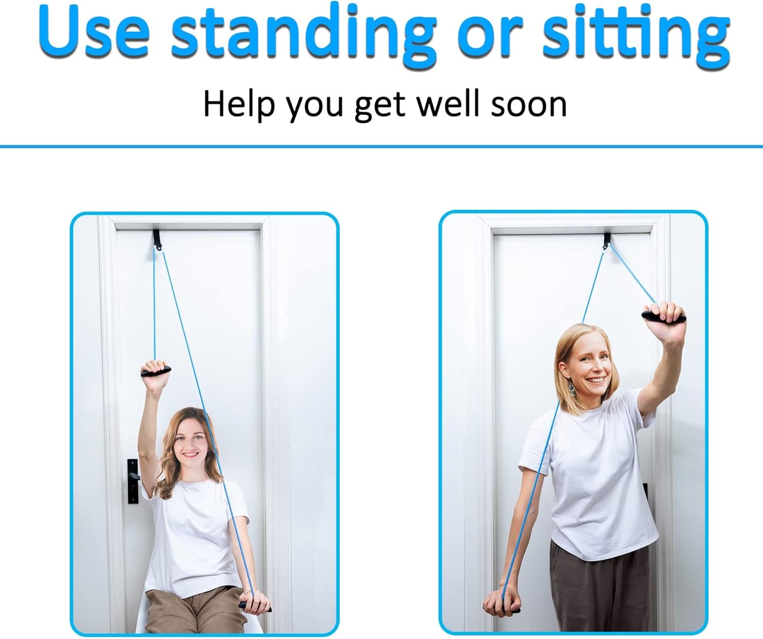 Shoulder Pulley Over The Door Physical Therapy System, Exercise Pulley, Blue