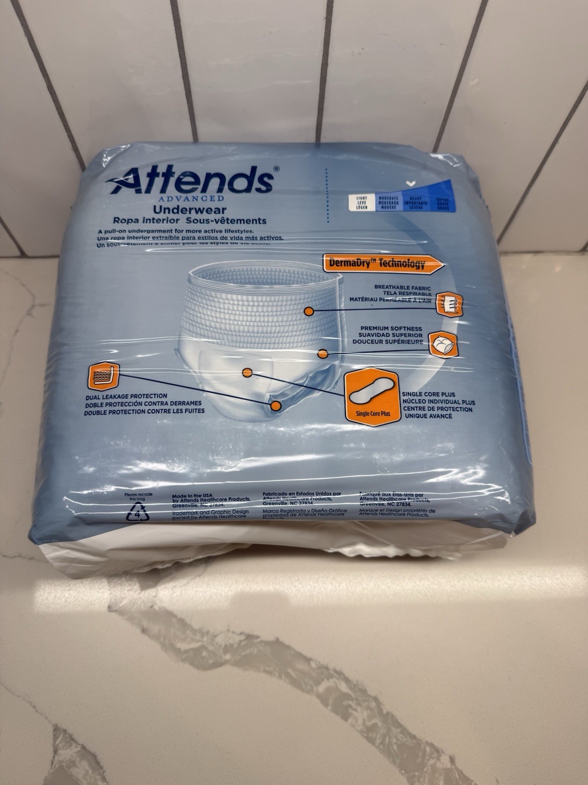Attends Disposable Underwear Large Maximum Absorbency 18 Ct