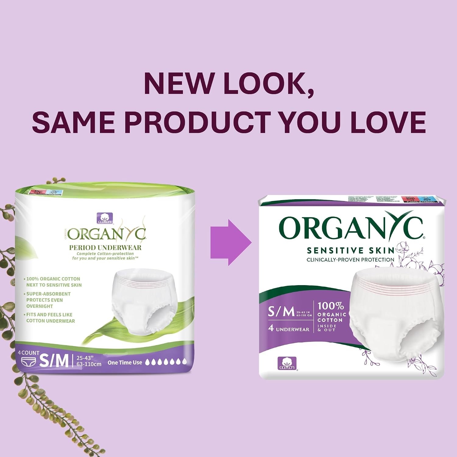 Certified Organic Cotton Disposable Period Underwear for Sensitive Skin, Supe…