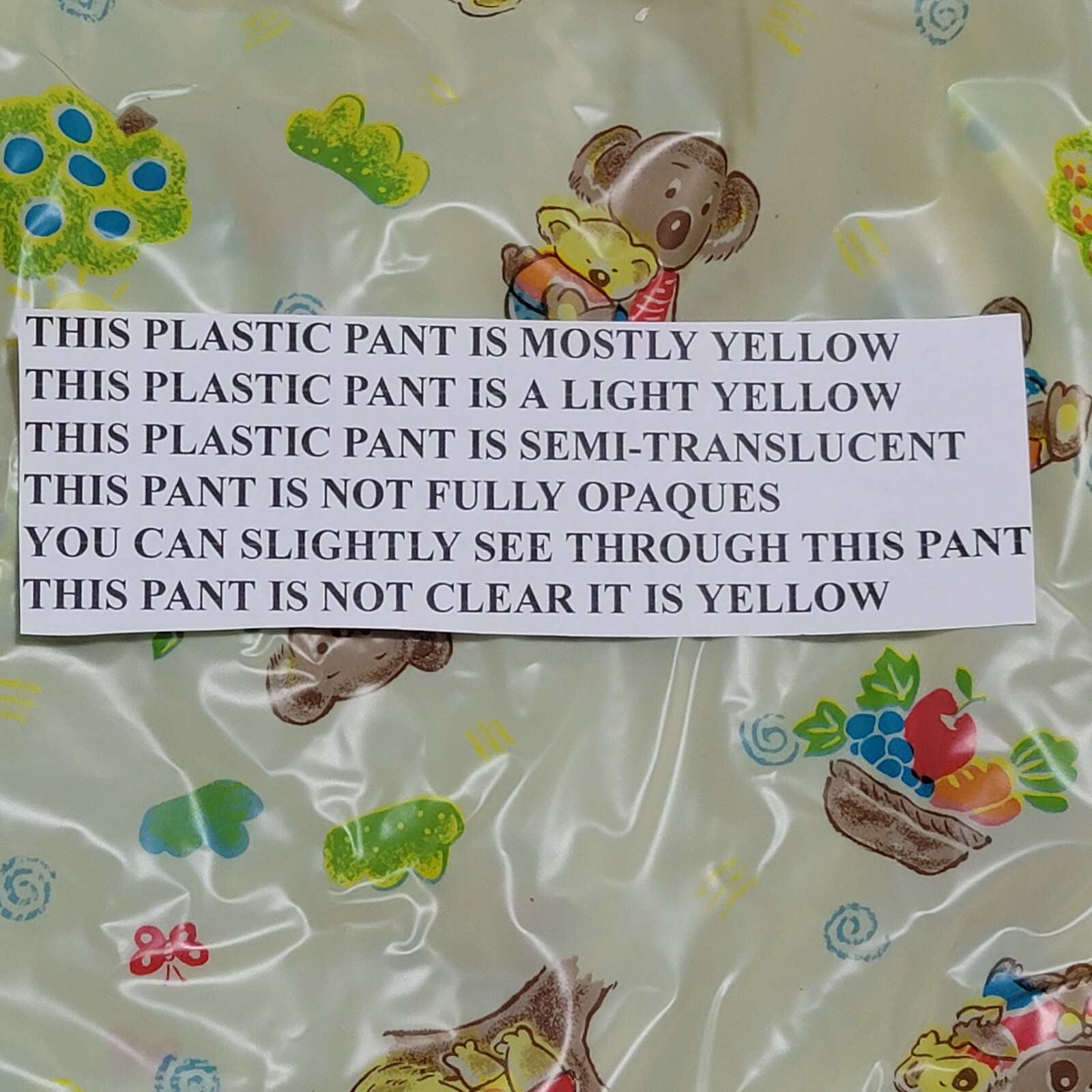 Incontinent Protection Gary NEW Plastic Pants Adult Size 2X-Large Aussie Bears